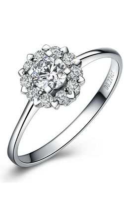 SS11041 S925 sterling silver dazzling diamond ring